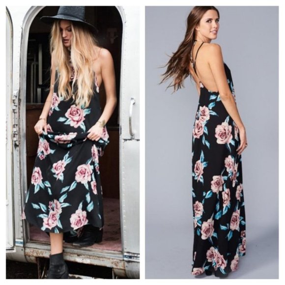 Show Me Your Mumu XS NWT Flower Hour Maxi Dress Flirtini Floral Bohemian - Picture 2 of 10